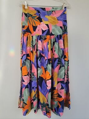 NWOT Abel The Label Floral Maxi Skirt Women's Size M Boho Summer Maximal